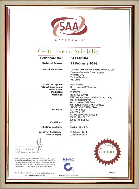 SAA140184 (IEC62109)