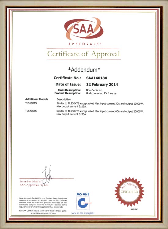 SAA140184 (IEC 62109)